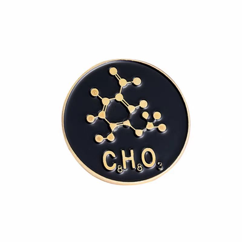 Chemical Elements Mathematical Pi Science Molecule Badge Creative Metal Pin