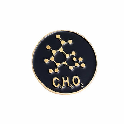 Chemical Elements Mathematical Pi Science Molecule Badge Creative Metal Pin