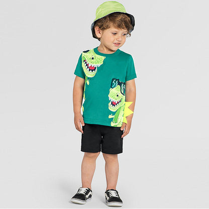 Summer Boys' Cute Sports T-Shirt and Shorts Set