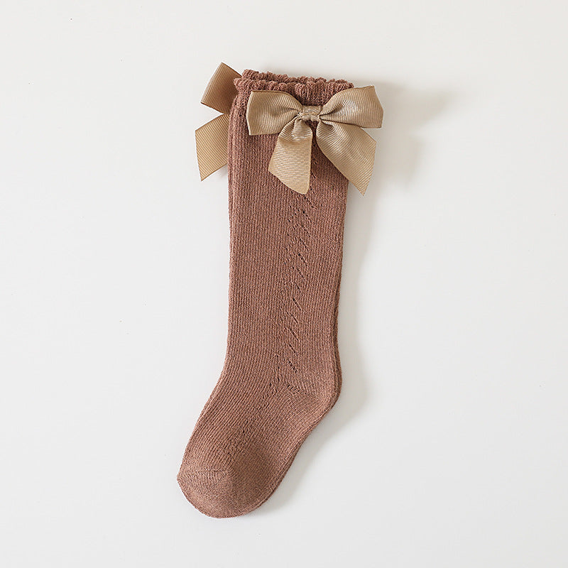 Princess Butterfly Bow Mid-Calf Socks for Girls