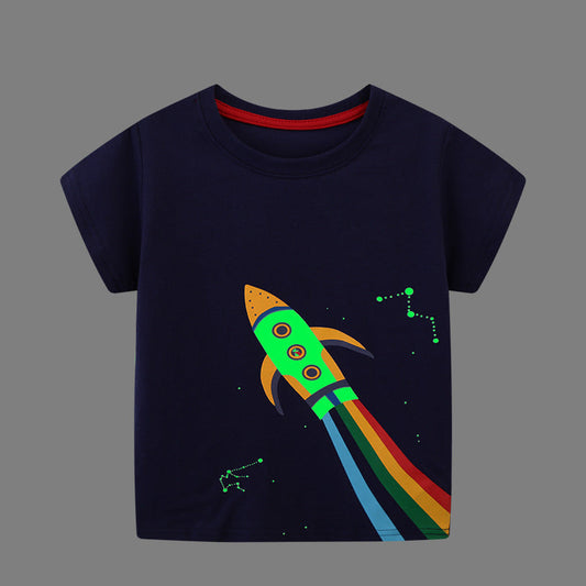 Cartoon Short Sleeve T-Shirt for Boys