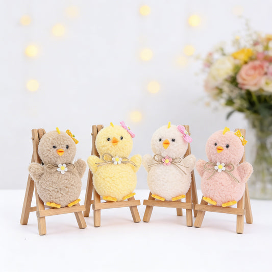Spring Easter Chicken Plush Decor