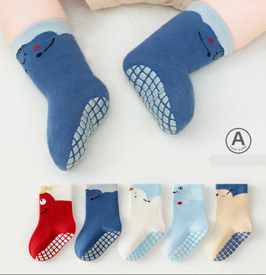 Cartoon Baby Floor Socks Non-Slip Cozy Cotton Indoor Socks