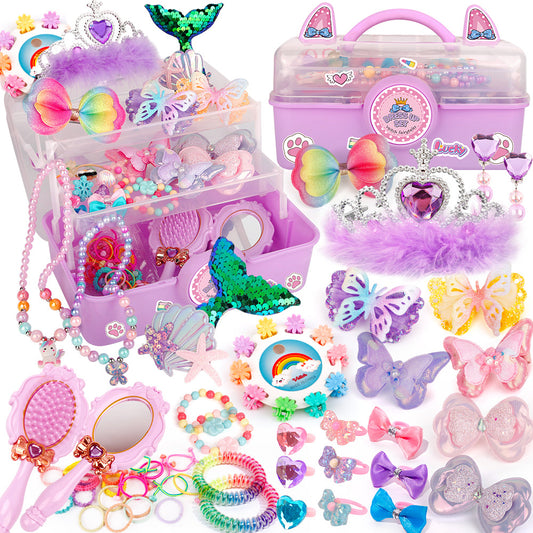 Fairy Tutu Dress Set with Butterfly Wings, Magic Wand, and Floral Headband
