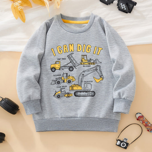 New Cartoon Print Children's Sweatshirt Cozy Casual Pullover