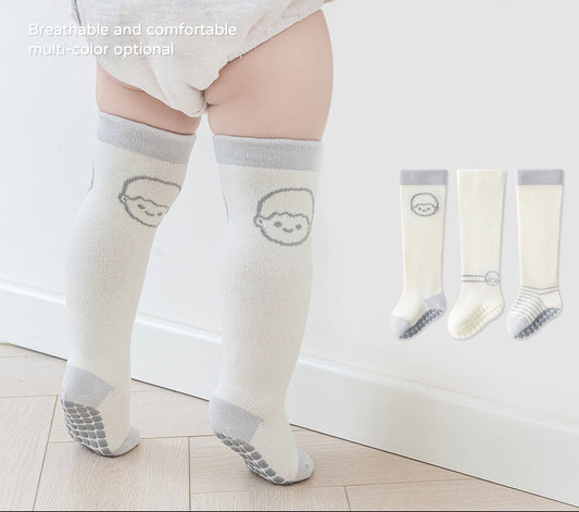 Kids Long Tube Socks Cute Cartoon Design Breathable Cotton Socks