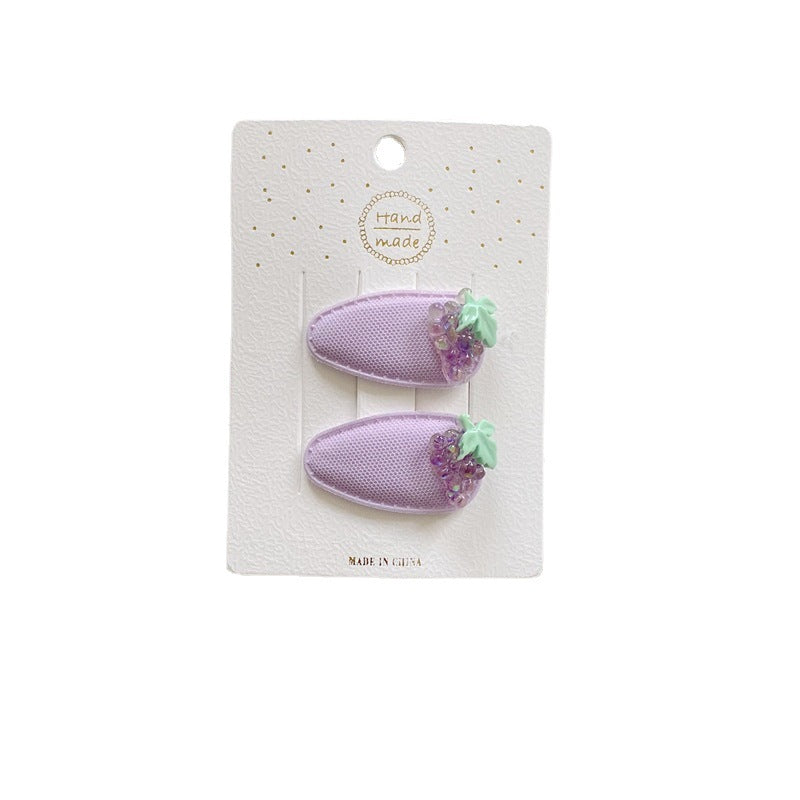 Fruit-Themed Children’s Hair Clips - Cute Water Drop BB Clips