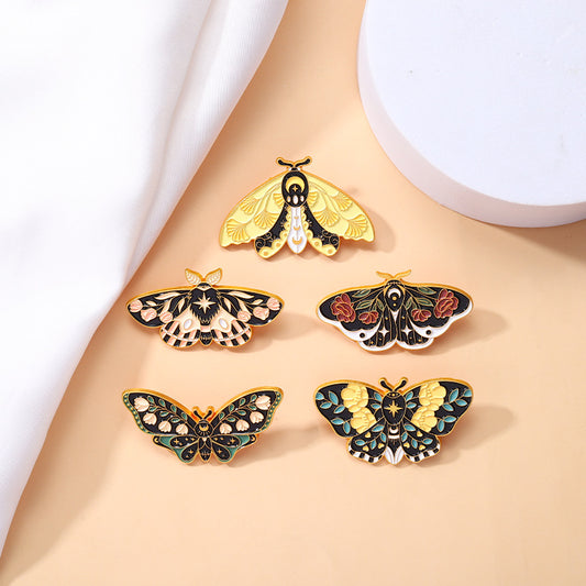 Colorful Butterfly Insect Brooch Metal Badge Scarf Clip