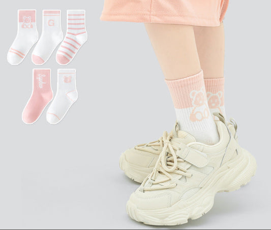 Colorful Cartoon Kids Cotton Basketball Socks