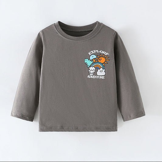 Casual Long Sleeve T-Shirt for Boys with Dot Print