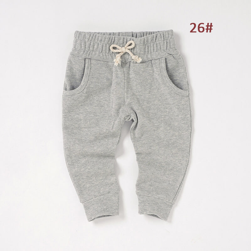 Casual Organic Cotton Baby Pants With Drawstring