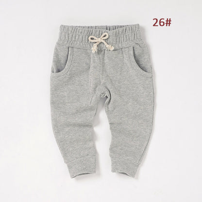 Casual Organic Cotton Baby Pants With Drawstring