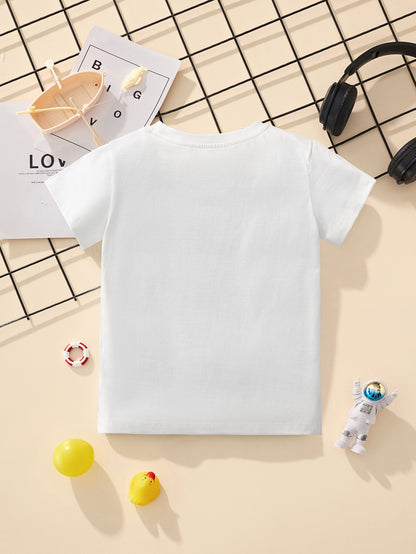 Little Bitty Boys' Summer T-Shirt Animal Cartoon Moisture-Wicking Casual Style