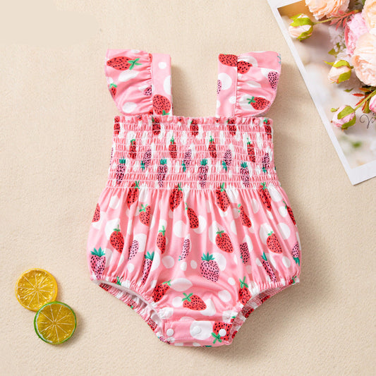 Trendy Baby Ruffle Sleeve Romper Cute Casual Bodysuit