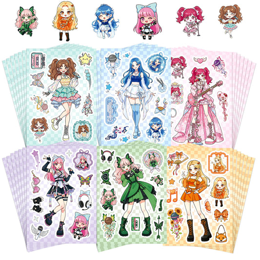 Face Swap Sticker Pack Anime Idol Removable Vinyl