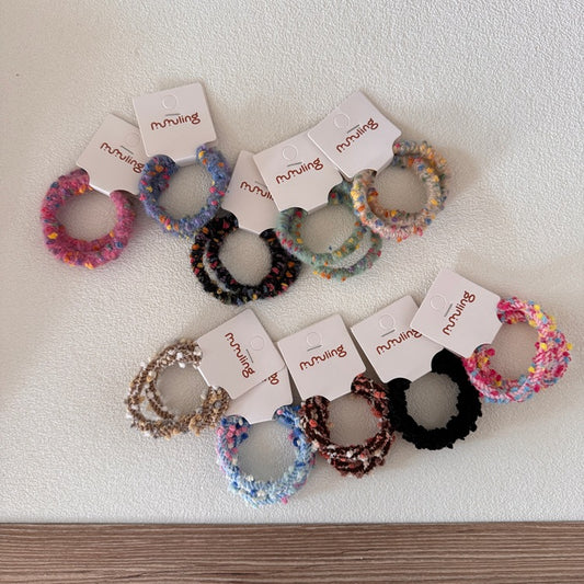 Colorful Plush Hair Ties Cute Kids' Hair Accessories
