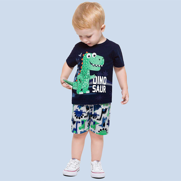 Summer Boys' Cute Sports T-Shirt and Shorts Set