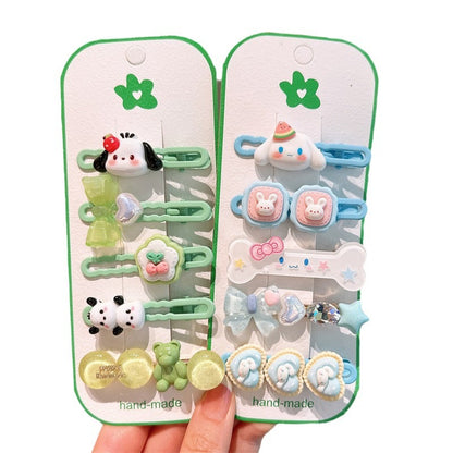 Cute Cartoon Dopamine Hair Clips for Girls - Princess Series Hair Accessories