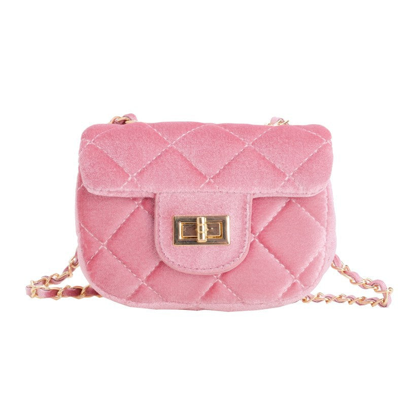Trendy Velvet Mini Crossbody Bag for Kids