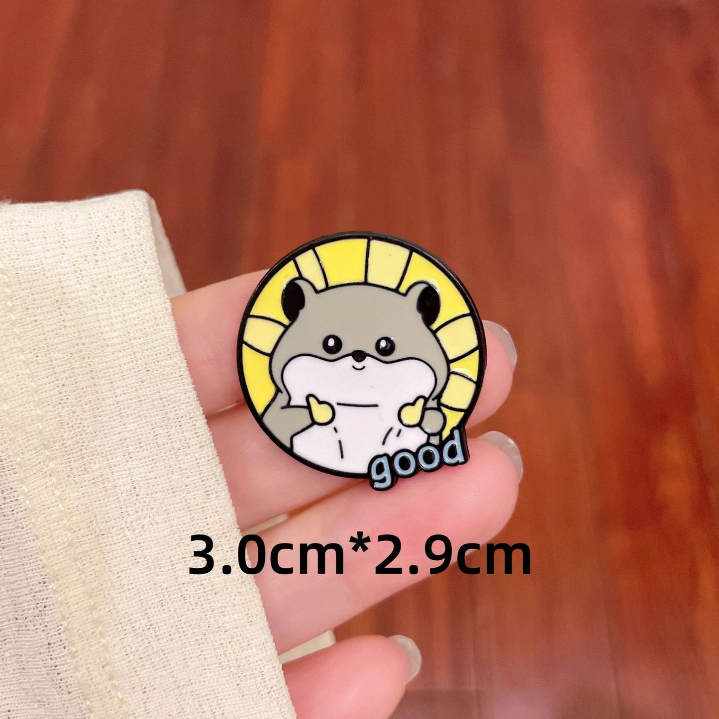 Cute Hamster Selfie Brooch Cartoon Animal Metal Badge Gift