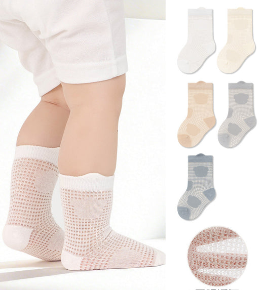 Breathable Cotton Baby Socks Cute Cartoon Mid-Calf Socks