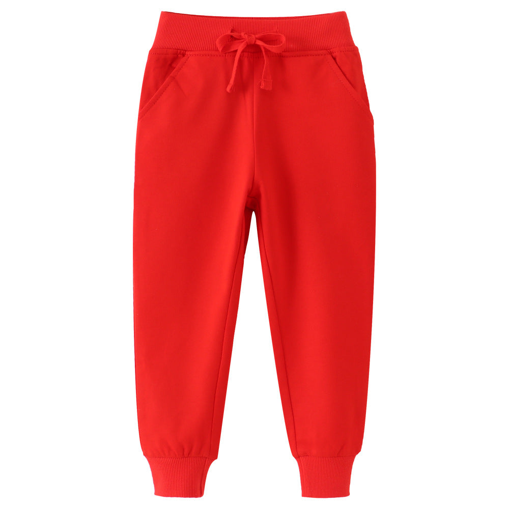 Kids Casual Jogger Pants Cotton Soft Winter Trousers