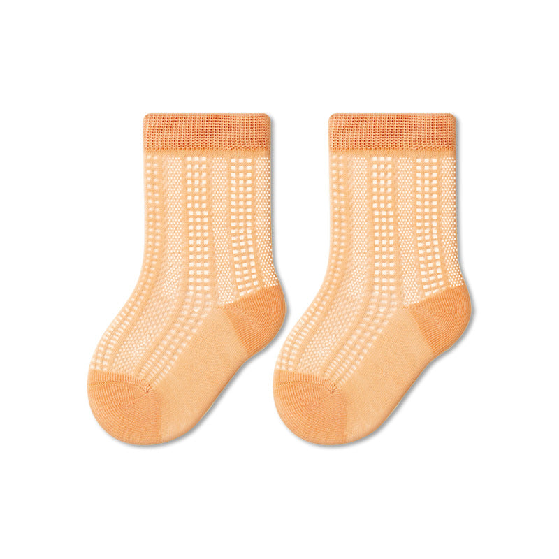 Baby Cotton Socks Breathable Mid-Calf Socks for Boys and Girls