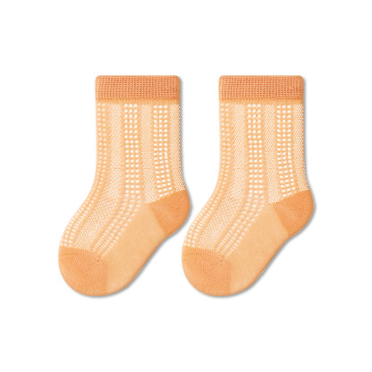 Baby Cotton Socks Breathable Mid-Calf Socks for Boys and Girls