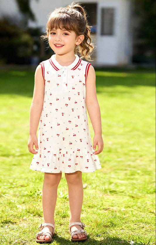 Summer Sleeveless Girls Dress Cute Sweet Children's Dress
