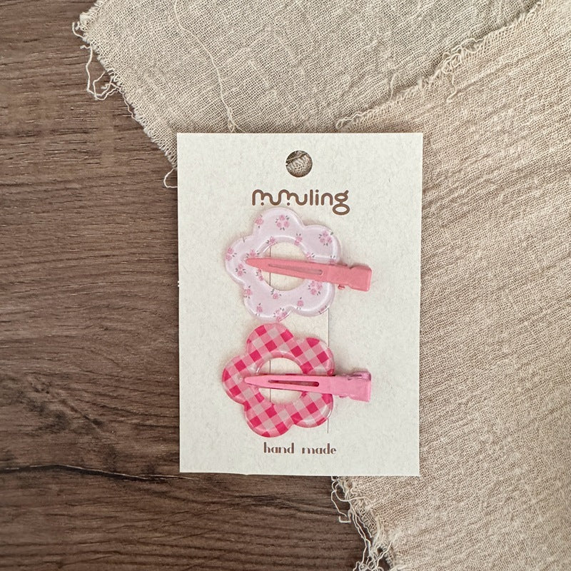 Colorful Star and Flower Hair Clips for Kids