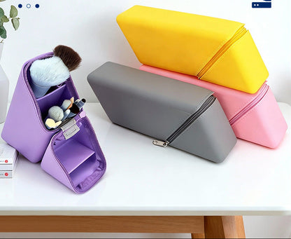 Silicone Diamond Zipper Pencil Case Desk Pouch