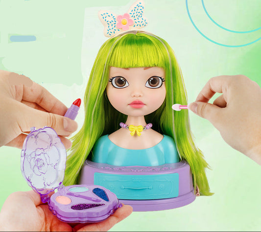 Styling Hair Playset Doll for Kids - Plastic Hair Design Toy