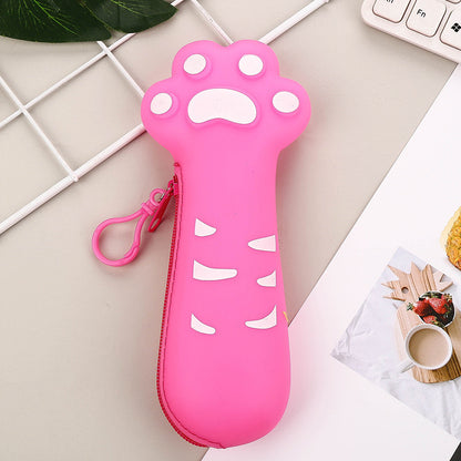 Silicone Cat Paw Pencil Case Cute School Gift