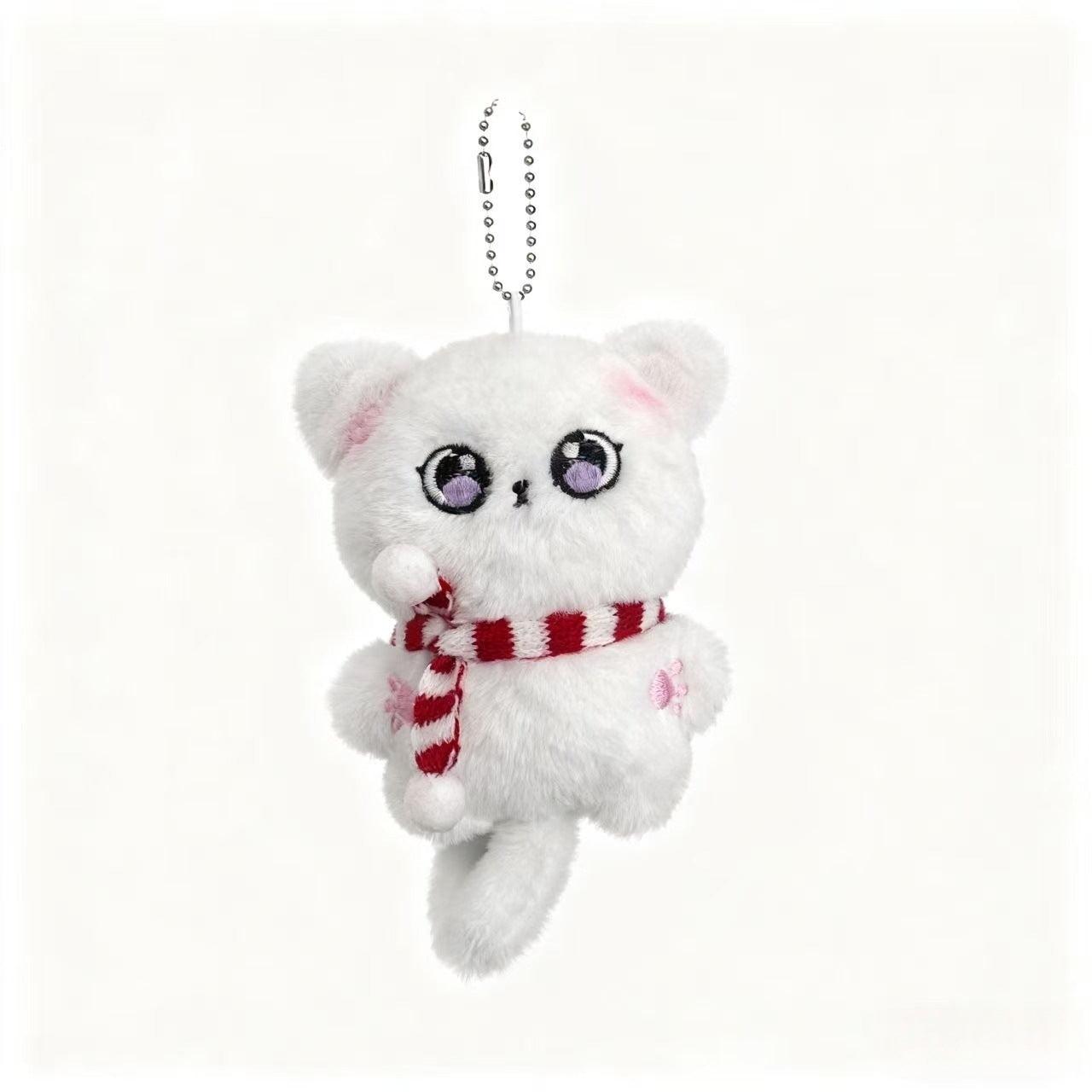 Cute Plush Siamese Cat Keychain Pendant for Bags