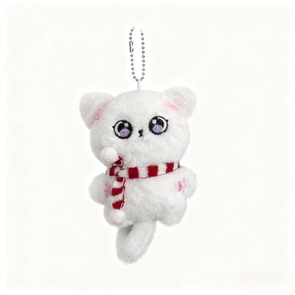Cute Plush Siamese Cat Keychain Pendant for Bags