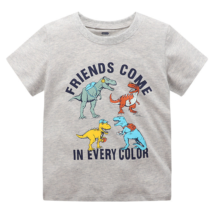 Kids Cartoon Cotton Short Sleeve T-Shirt