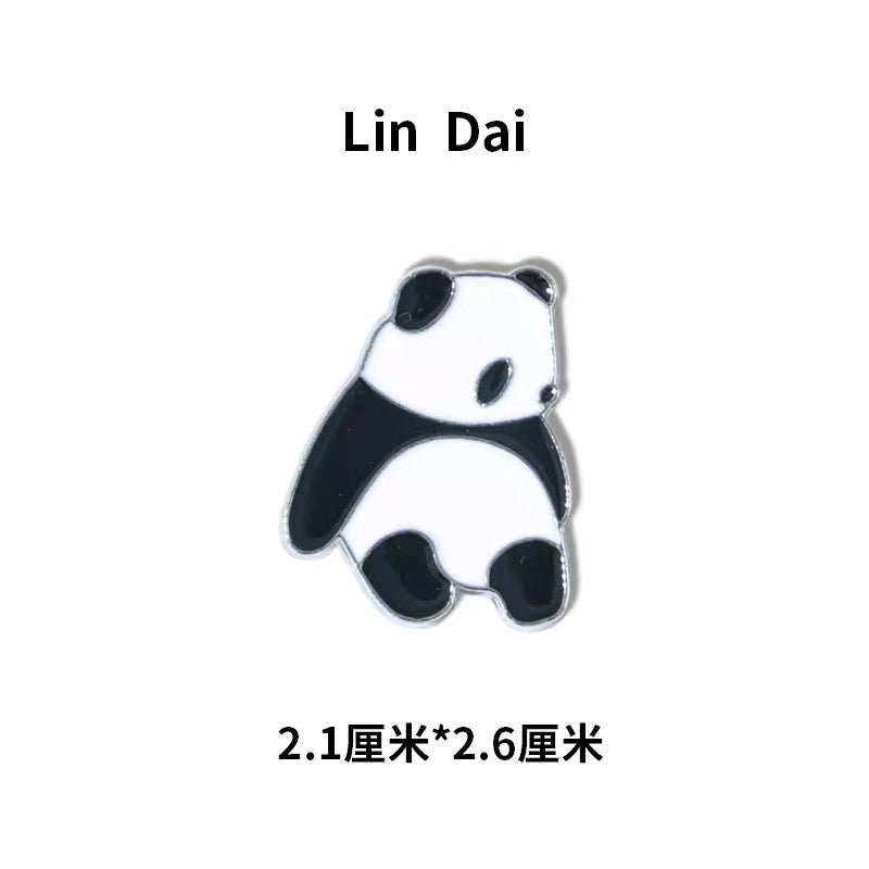 Cute Panda Plush Brooch Cartoon Animal Pin for Girls