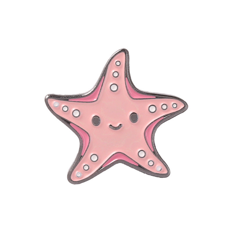 Ocean Animal Series Cute Enamel Pins Shark Jellyfish Seahorse Brooches