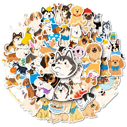 Sticker Sheets Cute Hand Drawn Dog Vinyl Waterproof
