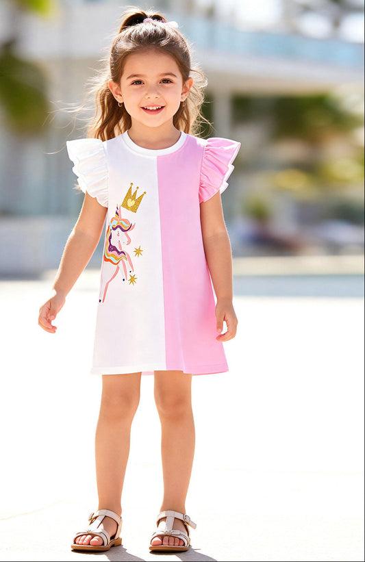 Cartoon Dress Cute Summer Style Cotton Dress