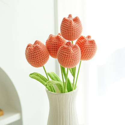 Single Stem Dried Flower Rose Tulip Bouquet Decor