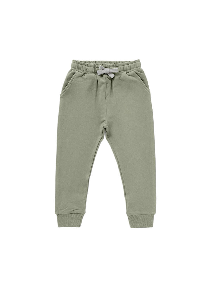 Children's Solid Color Casual Pants Comfortable All-Season Style