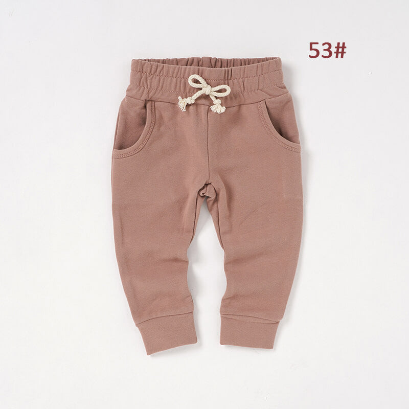 Casual Organic Cotton Baby Pants With Drawstring