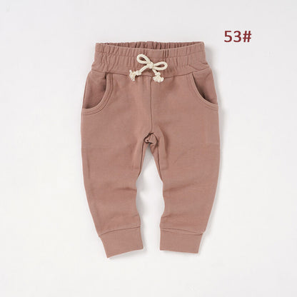 Casual Organic Cotton Baby Pants With Drawstring