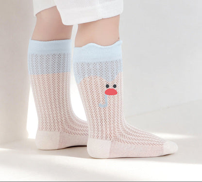 Cartoon Baby Socks Breathable Cotton Mid-Calf Socks