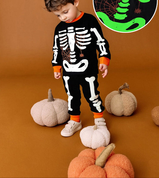 Kids Glow-in-the-Dark Halloween Pajama Set