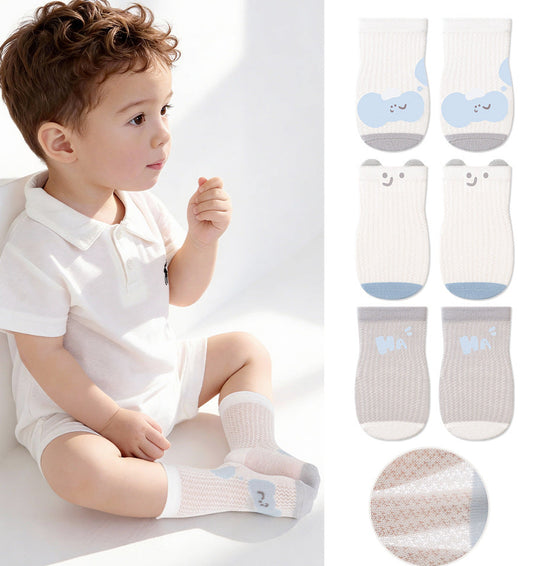 Cartoon Cotton Baby Socks Breathable Lightweight Socks for Kids