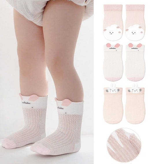 Cartoon Cotton Baby Socks Breathable Thin Summer Socks