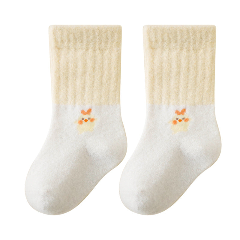 Warm Cartoon Anklet Socks Cozy Kids Mid-Calf Socks