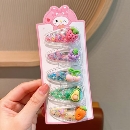 Cute Cartoon Sandbag Hair Clips for Kids